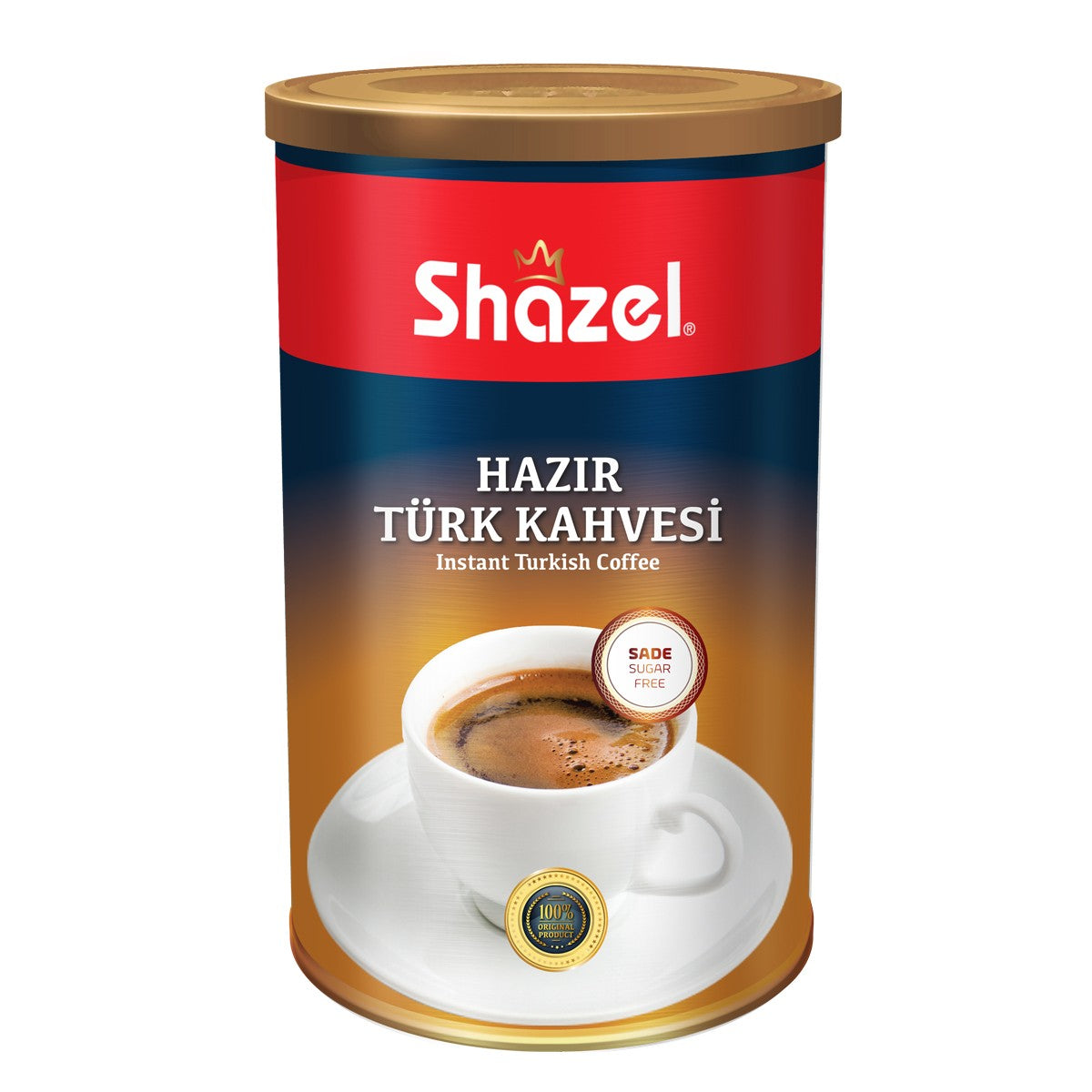 Shazel Instant Turkish Coffee plain 250 g tin 12 pieces