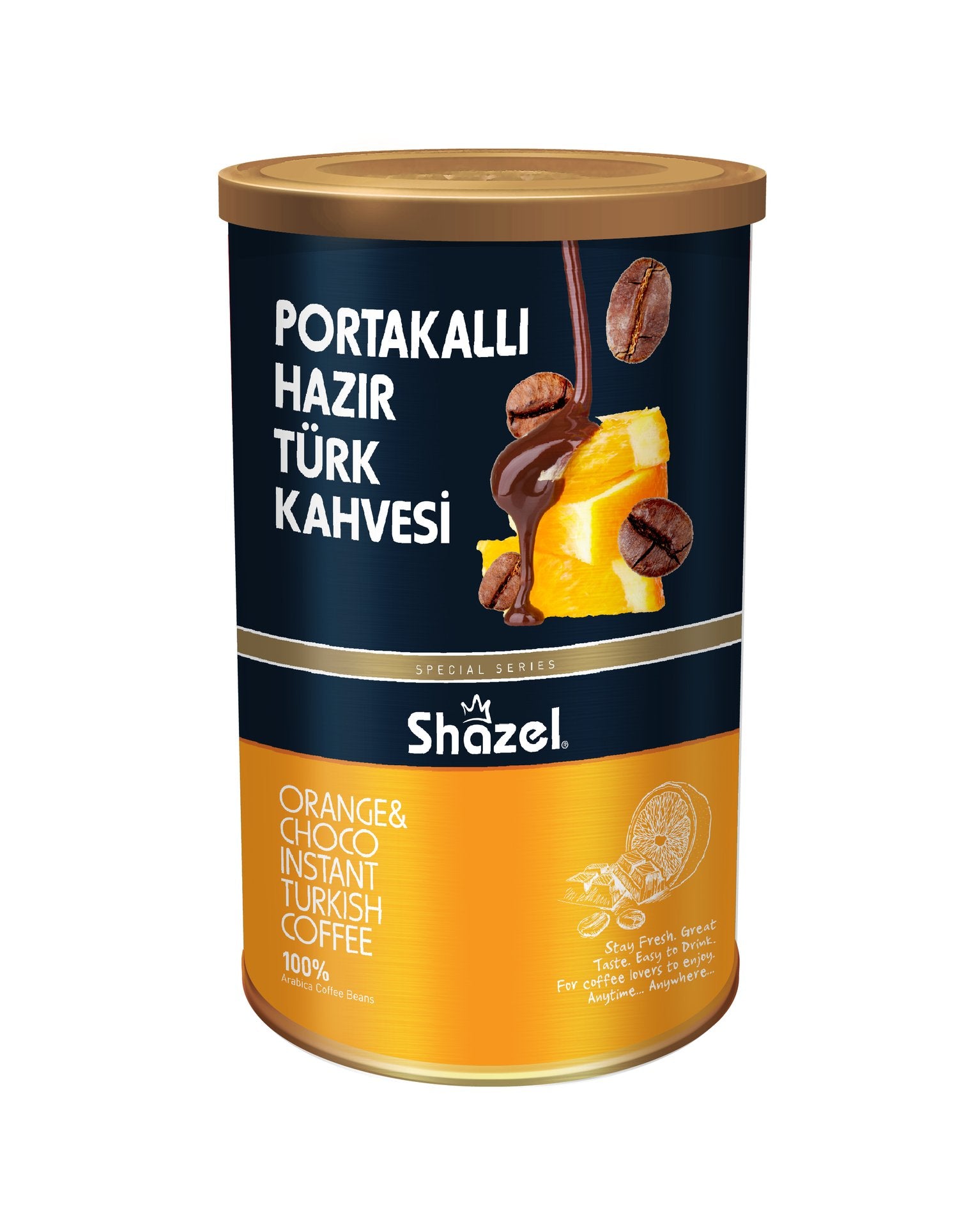 Shazel Orange Instant Turkish Coffee 500 gr Flavored 1