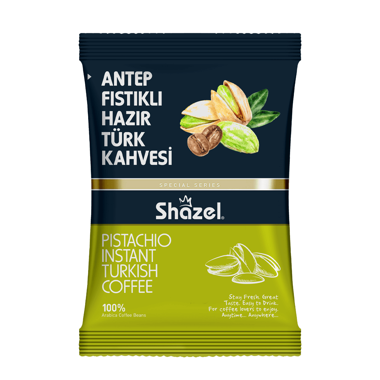 Shazel Instant Turkish Coffee with Pistachio 100G