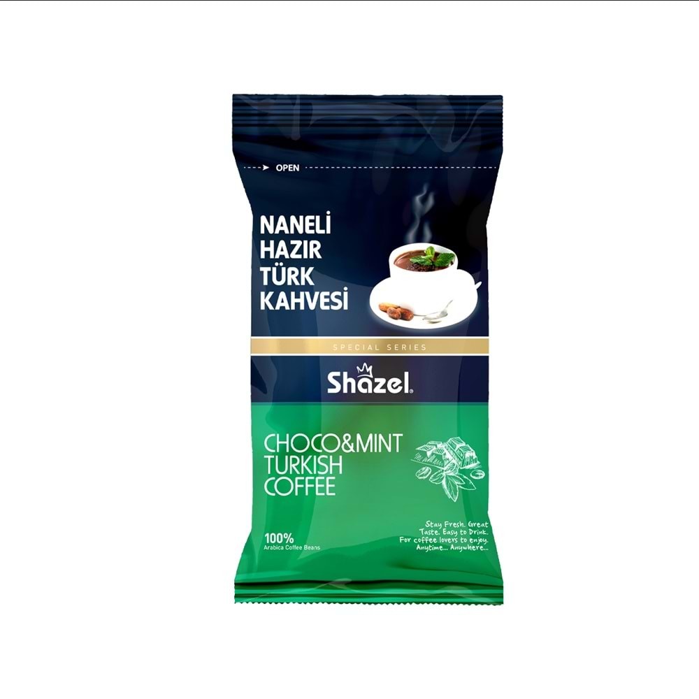 Shazel Mint Instant Turkish Coffee 12G Single Drink