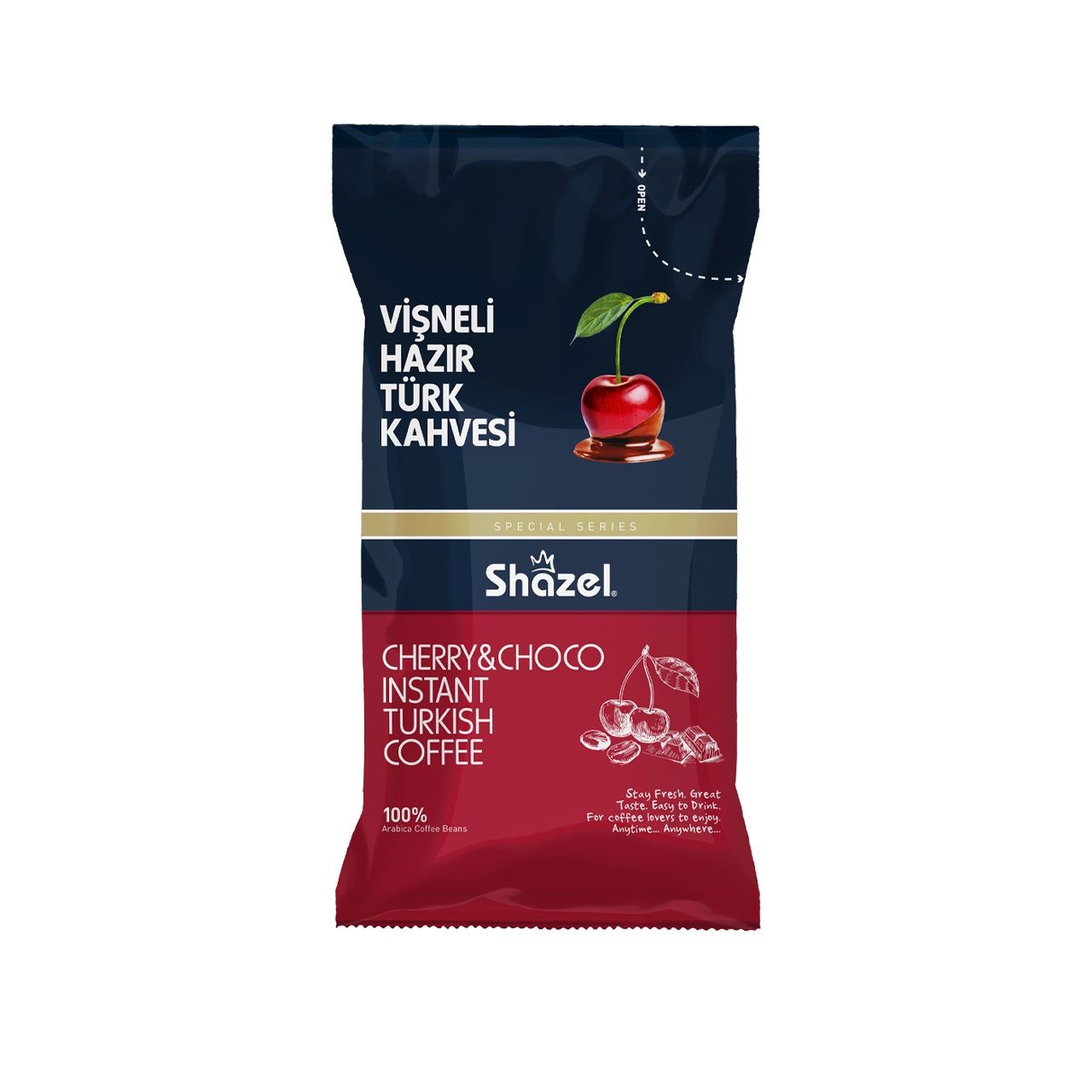Shazel INSTANT TURKISH COFFEE WITH CHERRY 12g (Flavored)