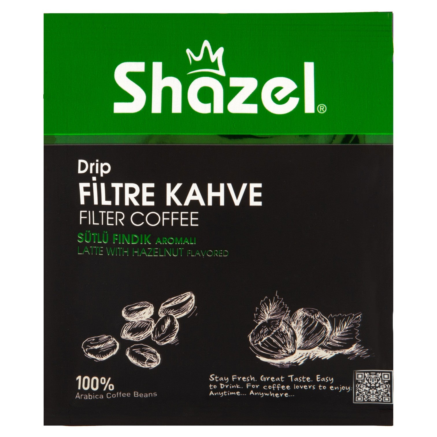 Shazel Damla Filtre Kahve Tek İçimlik Fındıklı 14 GR