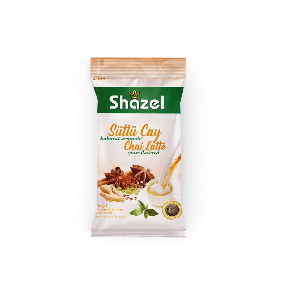 شاي لاتيه التوابل الحار من Shazel  - عبوة فردية بحجم 19 جرام