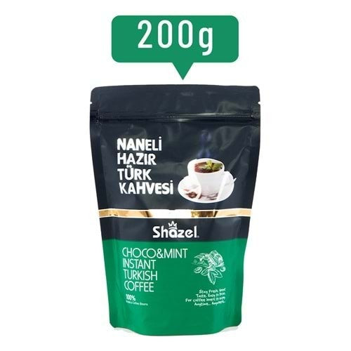 Shazel Instant Turkish Coffee With Mint 200 GR Doypack