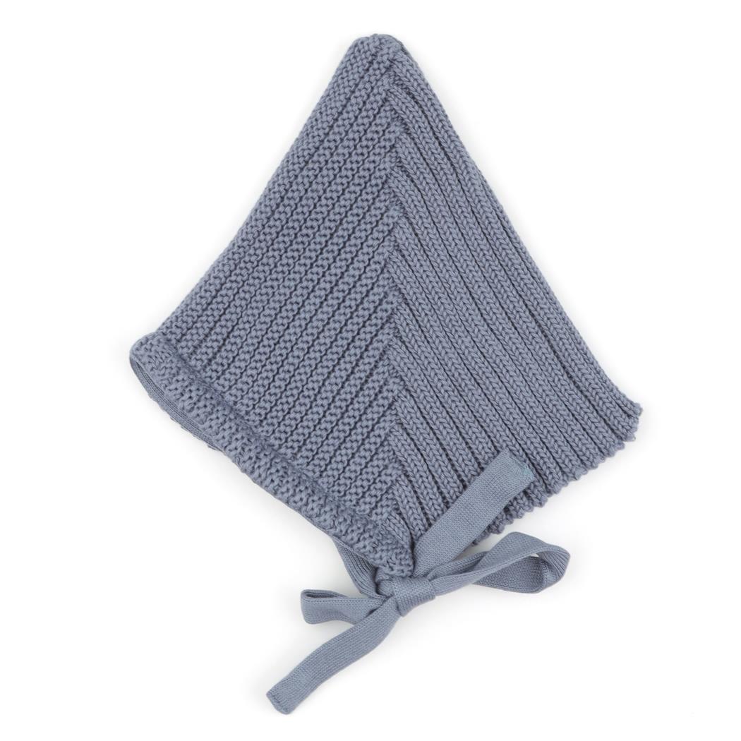 String Organic Cotton Baby Knitted Beanie Blue