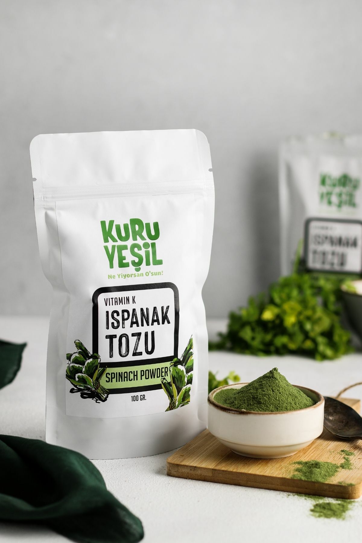 Kuru Yeşil Spinach Powder 100 g Beetroot Powder 100 g