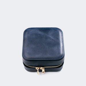 Blue Leather Jewelry Case