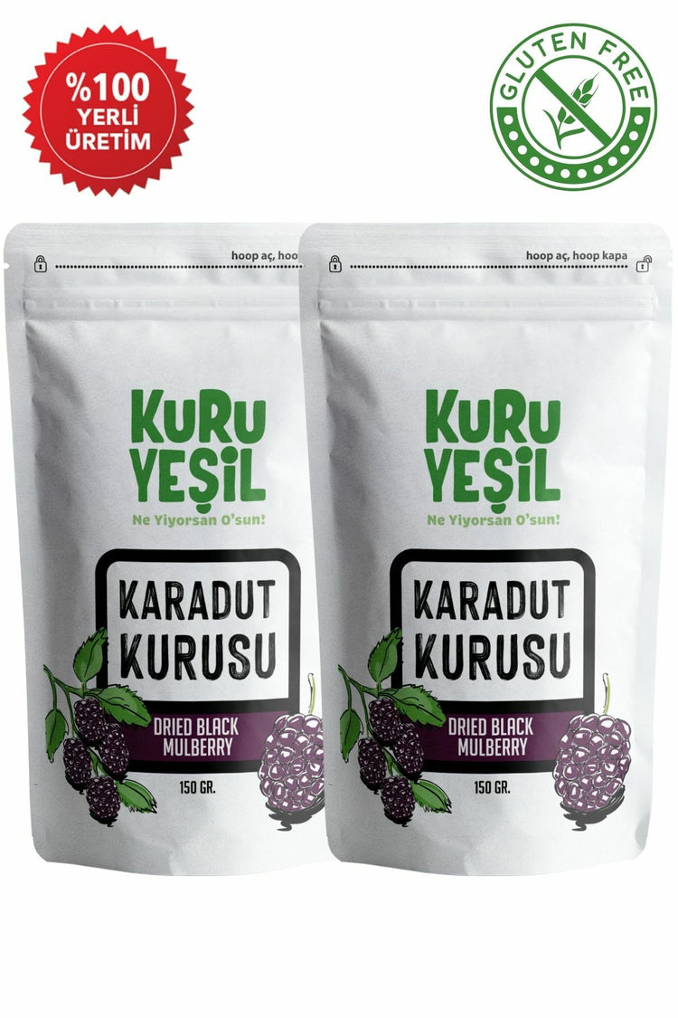 Kuru Yeşil Dried Black Mulberry 2 Pack 300 g