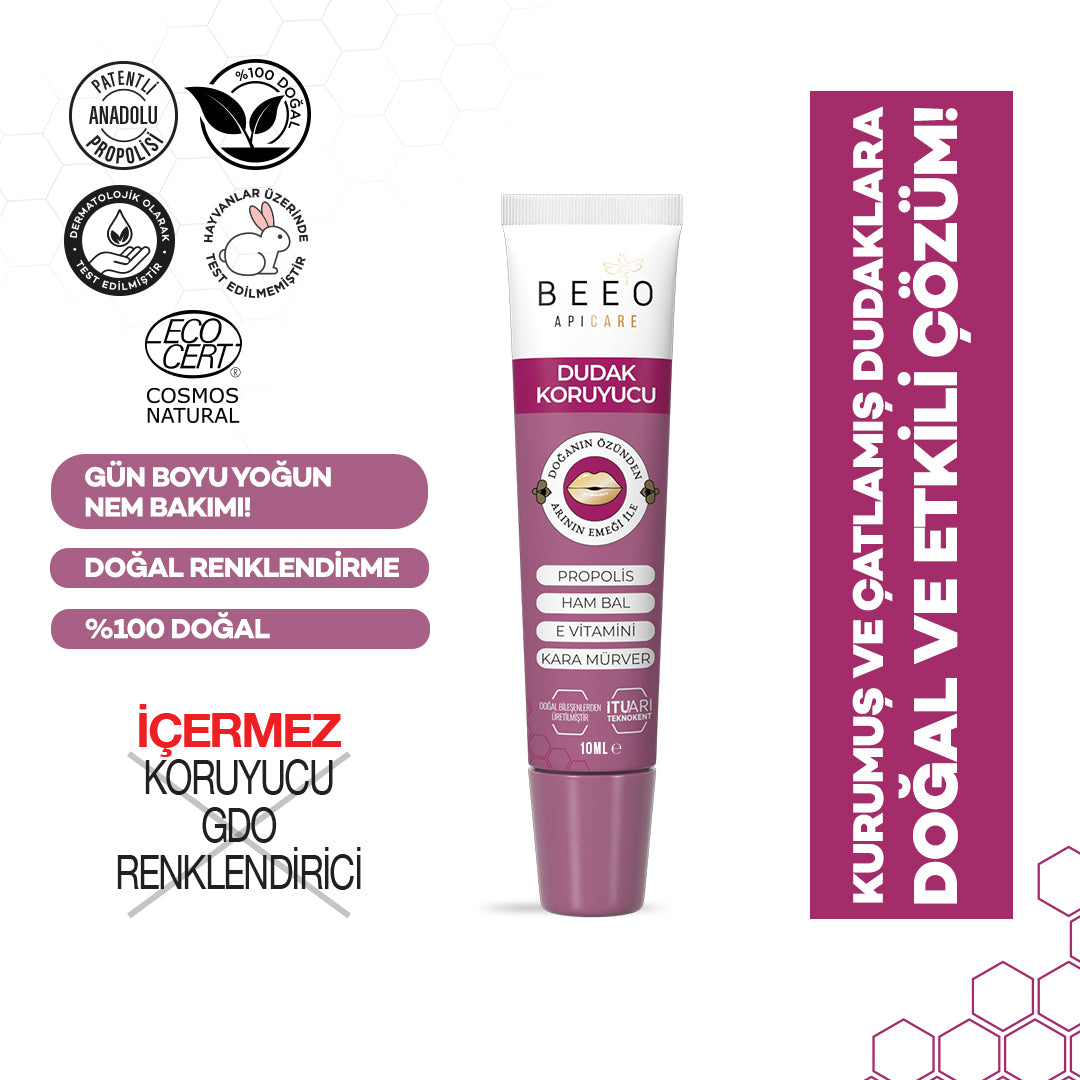 Beeo Apicare Propolis Black Elderberry Lip Balm