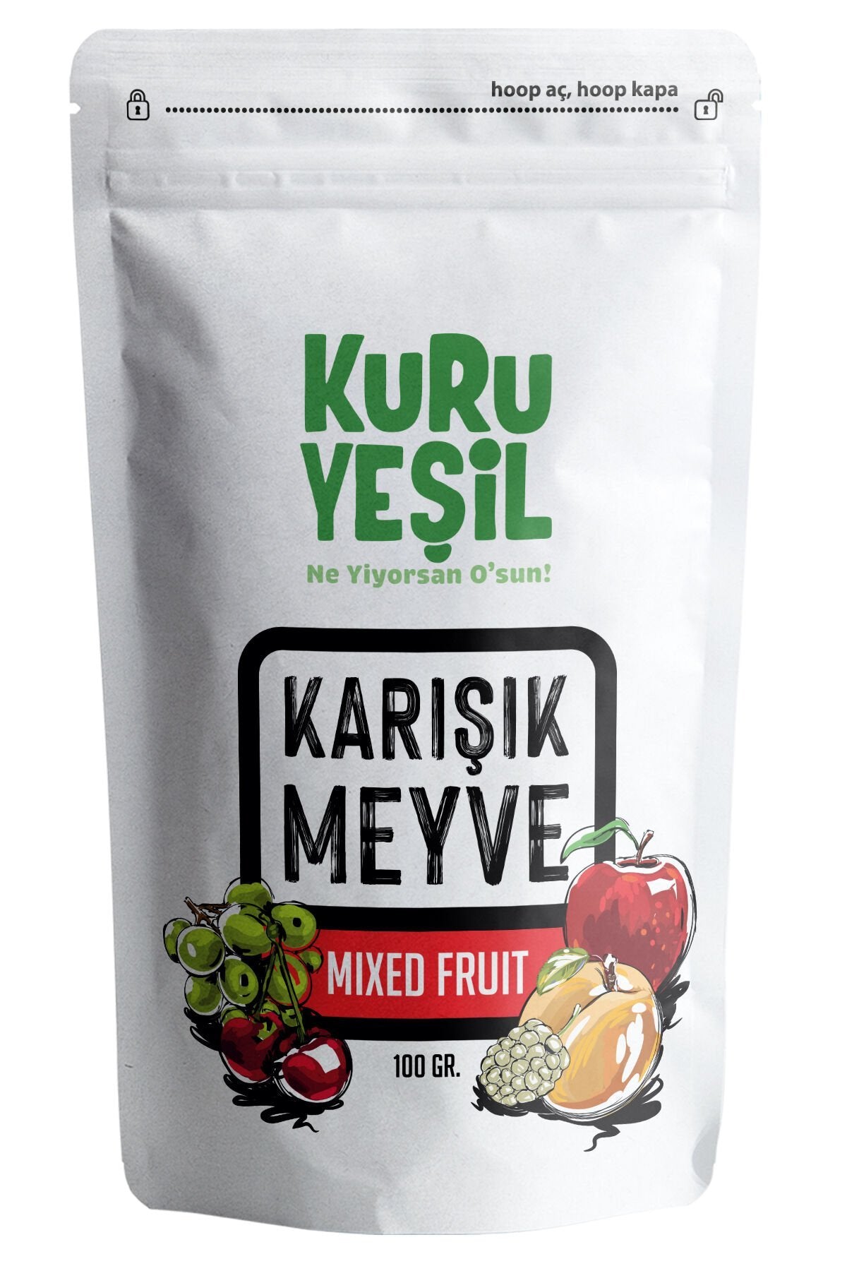 Kuru Yeşil Dried Mixed Fruit 100 g