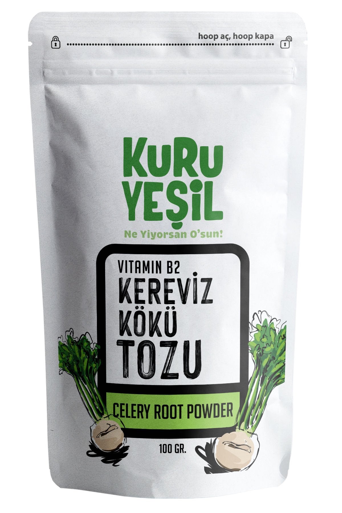 Kuru Yeşil Celery Root Powder 100 g Vegetable Powder