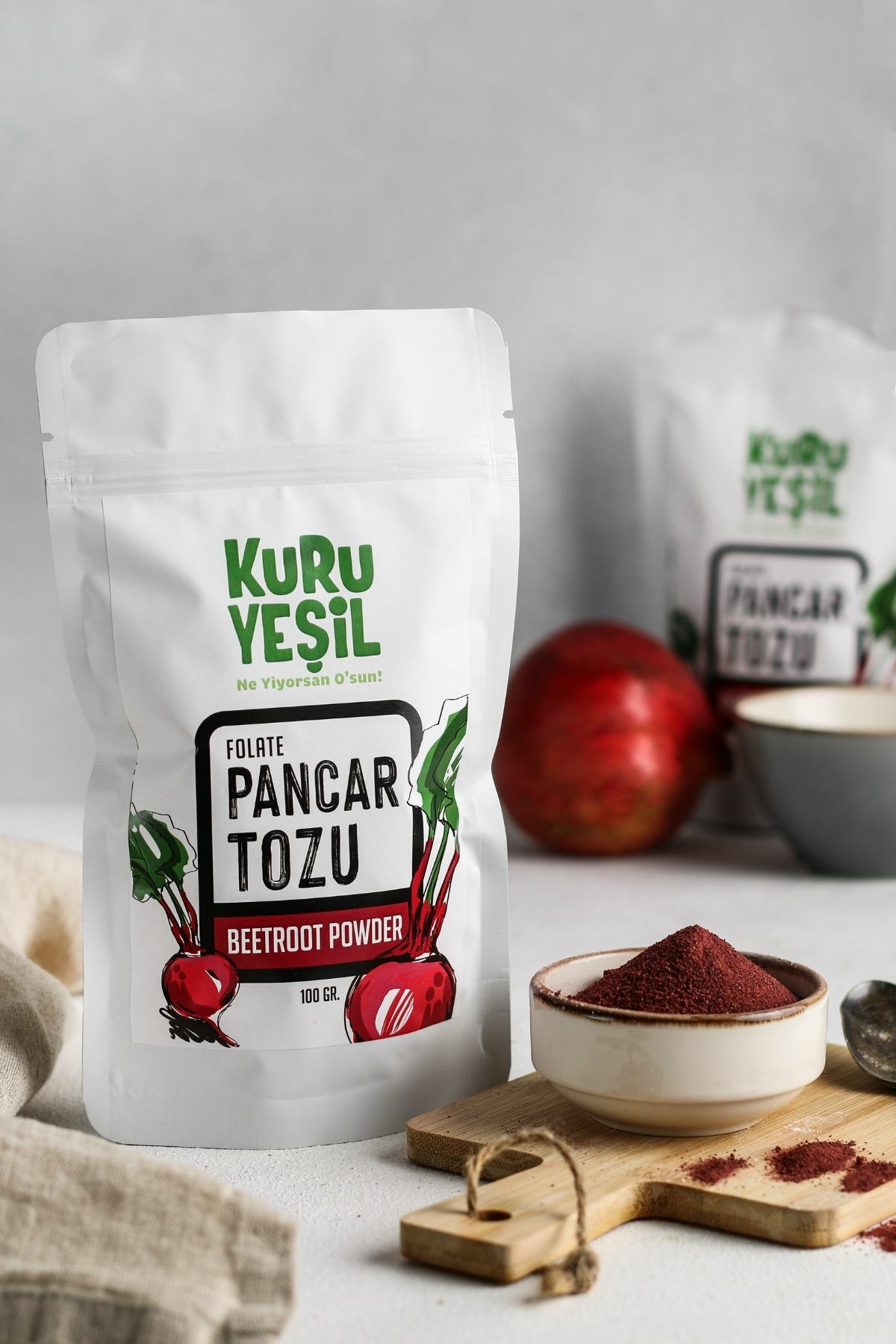 Kuru Yeşil Broccoli Powder and Onion Powder and Beetroot Powder 300 g 3 Pack - EFENDINA PAZAR - Kuru Yeşil - 8681999041667