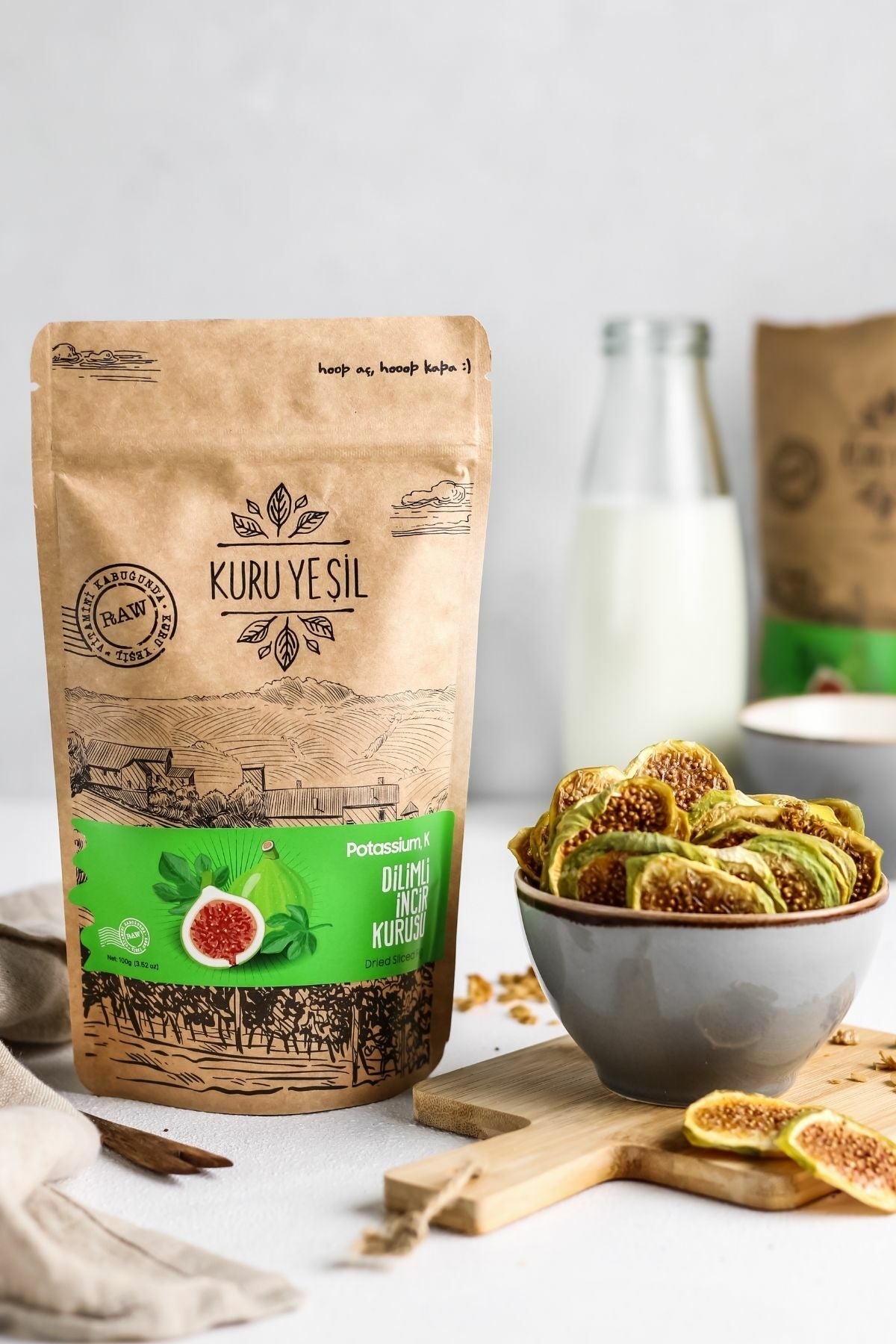 Kuru Yeşil Dried Fig Slices 300 g 3 Pack - EFENDINA PAZAR - Kuru Yeşil - 8681999041834