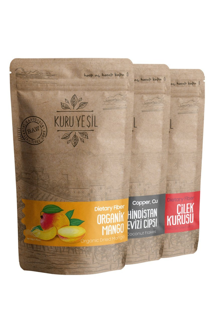 Kuru Yeşil Dry Green Tropical Flavors Fruit Pack 150 g - EFENDINA PAZAR - Kuru Yeşil - 8681999041070
