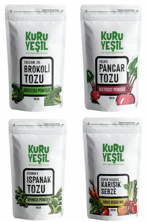 Kuru Yeşil Four Vegetable Pack 400 g - EFENDINA PAZAR - Kuru Yeşil - 8681999041715