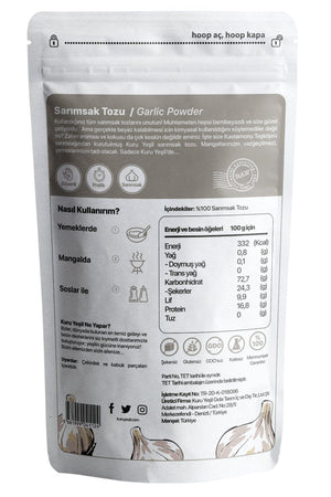 Kuru Yeşil Garlic Powder 100 g and Onion Powder 100 g - EFENDINA PAZAR - Kuru Yeşil - 8681999041551