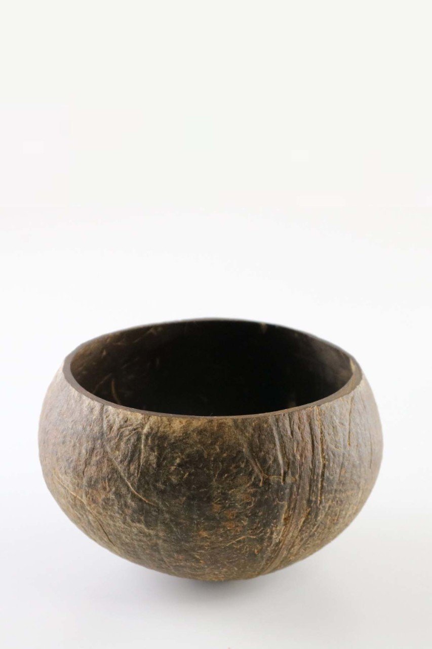 Kuru Yeşil Handmade Natural Coconut Bowl Jumbo Size - EFENDINA PAZAR - Kuru Yeşil - 8681999041489