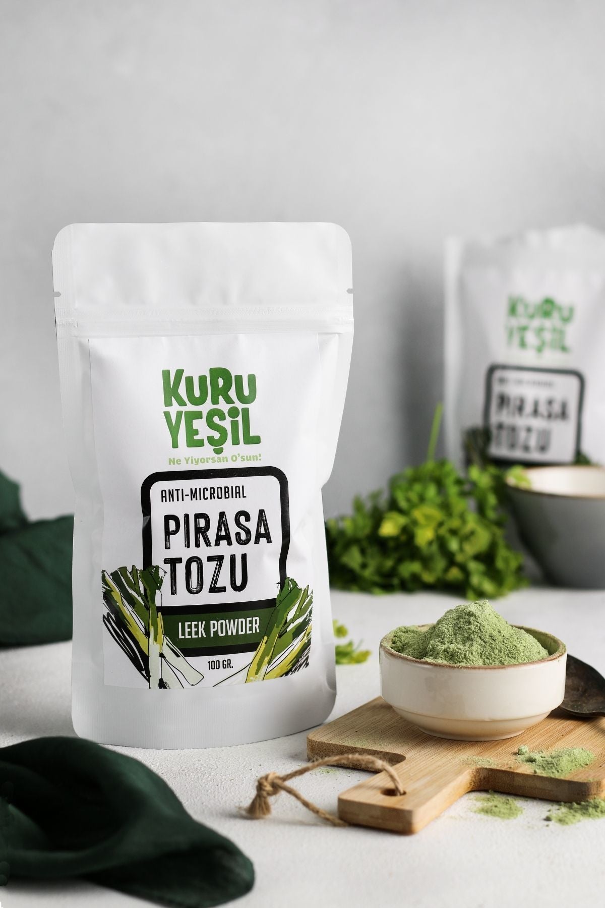 Kuru Yeşil Leek Powder 100 g Vegetable Powders Dried Vegetables - EFENDINA PAZAR - Kuru Yeşil - 8681999041483