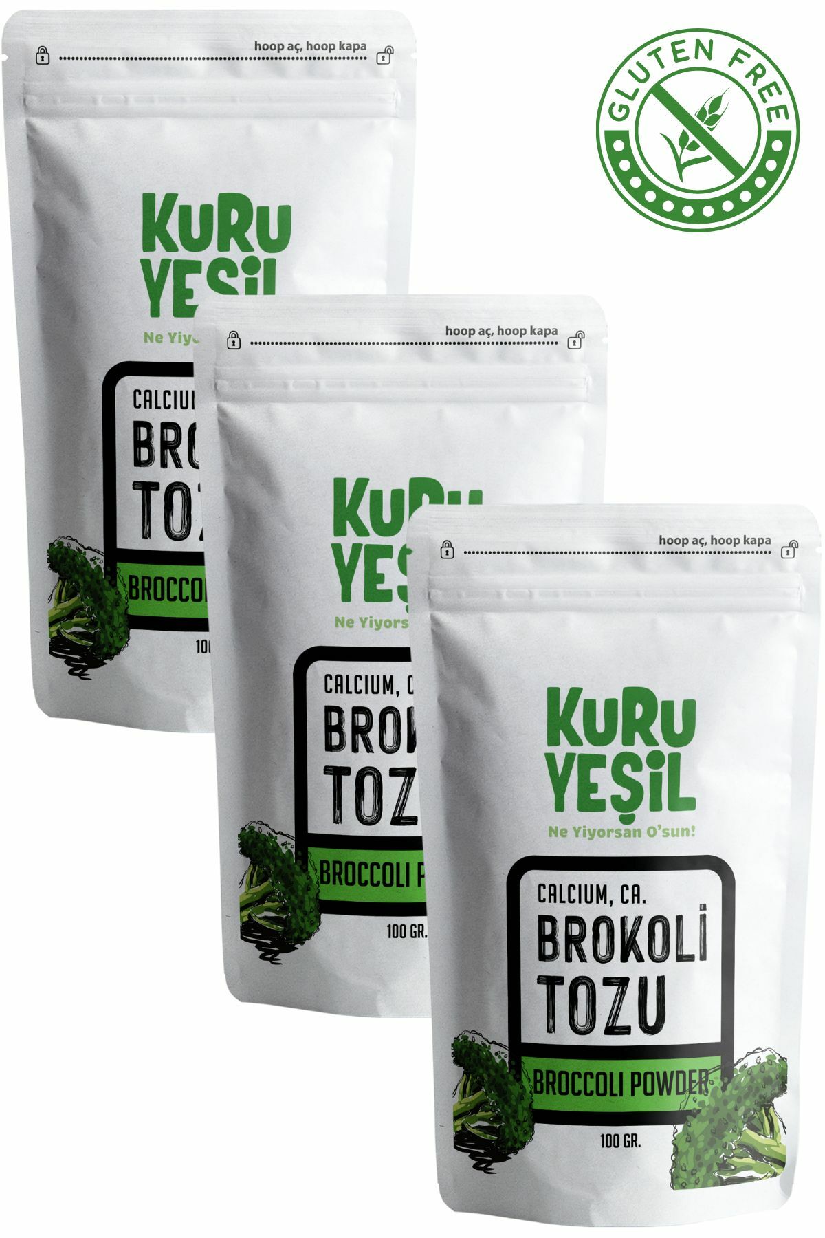 Kuru Yeşil Local Broccoli Powder 100 g 3 Pack - EFENDINA PAZAR - Kuru Yeşil - 8681999041780