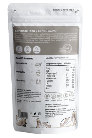 Kuru Yeşil Local Garlic Powder 100 g and Local Broccoli Powder 100 g - EFENDINA PAZAR - Kuru Yeşil - 8681999041568