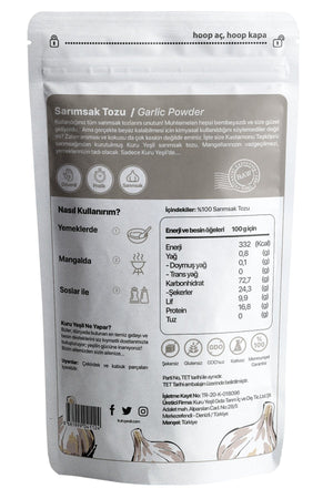Kuru Yeşil Local Garlic Powder 100 gr 3 Pack - EFENDINA PAZAR - Kuru Yeşil - 8681999041735