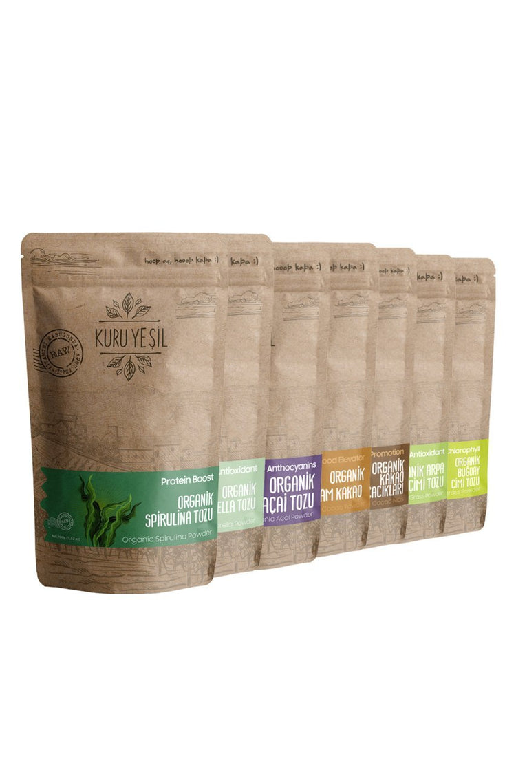 Kuru Yeşil Organic Superfoods Introduction Package - EFENDINA PAZAR - Kuru Yeşil - 8681999041932