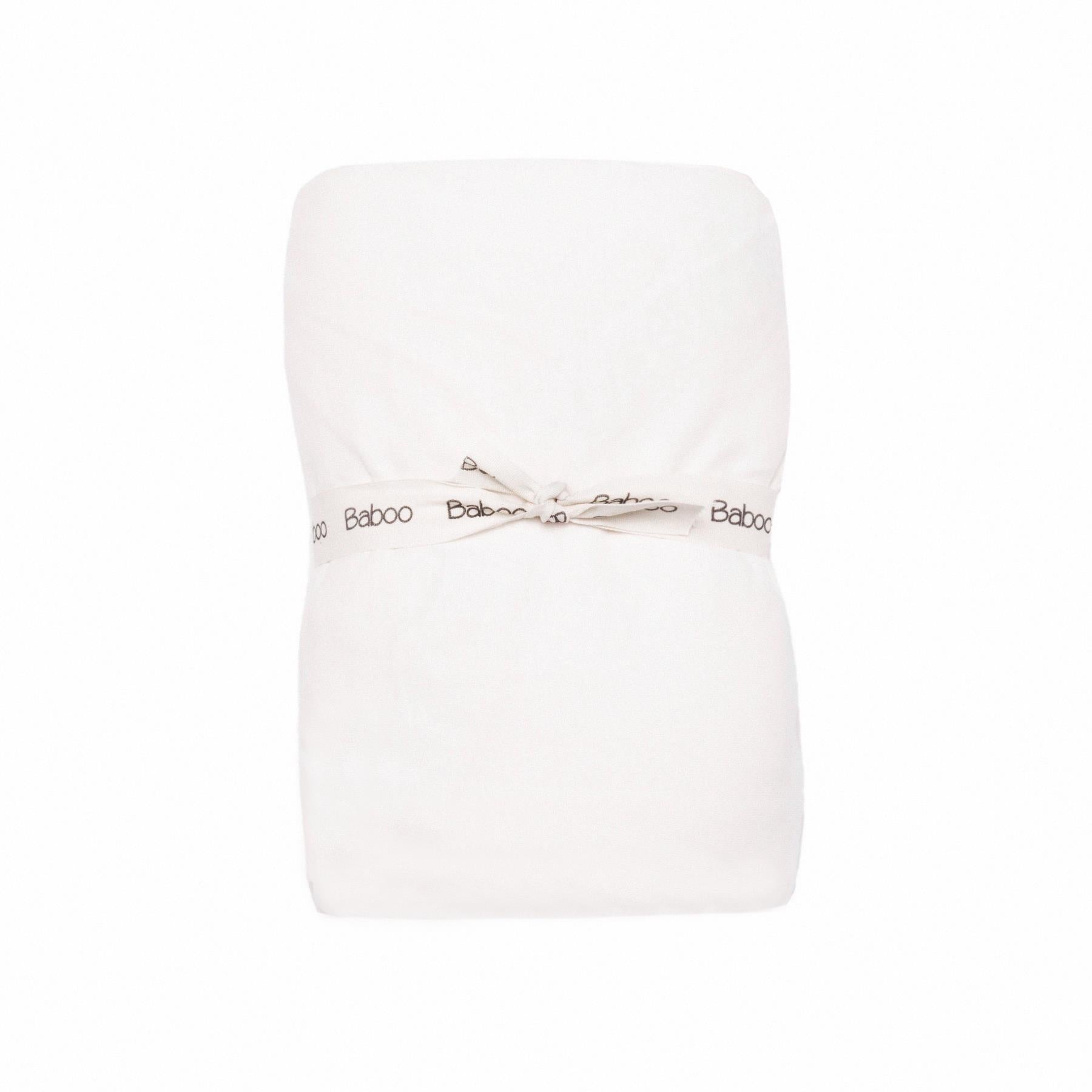 Elastic Organic Cotton Baby Bed Sheet Cream