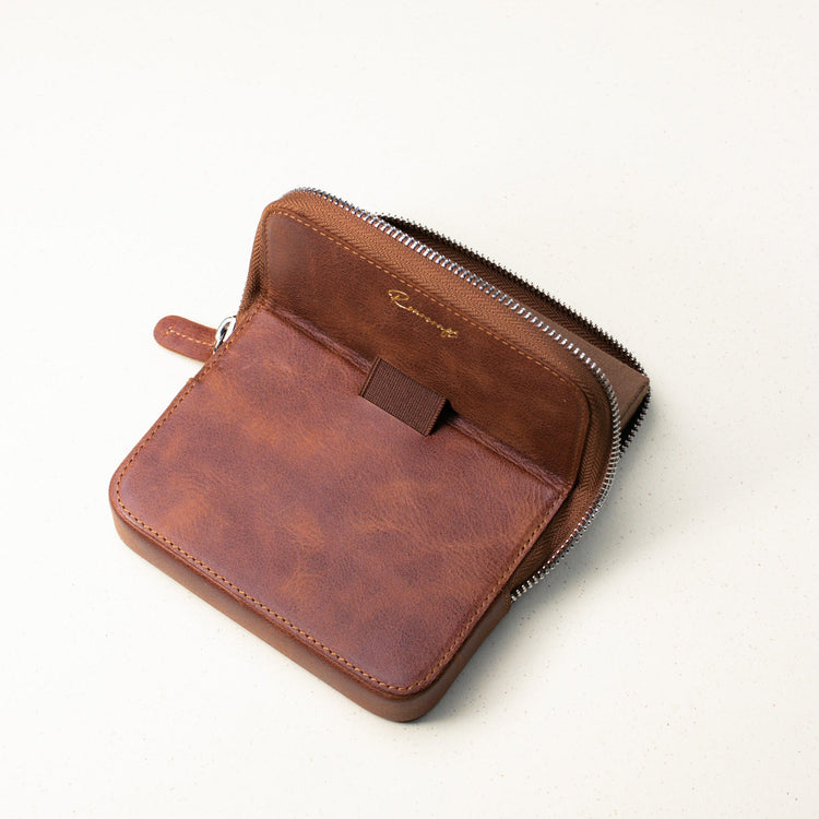 Leather 6 - Slot Zippered Pen Case - EFENDINA PAZAR - Roarcraft - 8356368646474