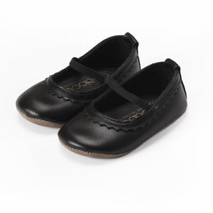 Leather Baby Booties Black - EFENDINA PAZAR - BABOO - 8691810001558