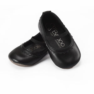 Leather Baby Booties Black - EFENDINA PAZAR - BABOO - 8691810001558