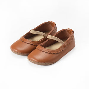 Leather Baby Booties Brown - EFENDINA PAZAR - BABOO - 8691810001503
