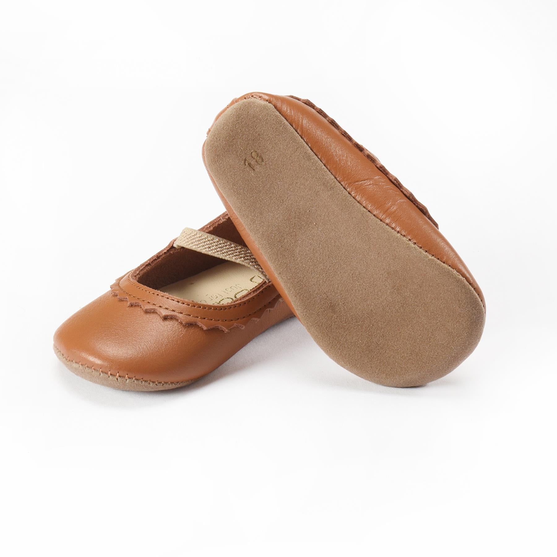 Leather Baby Booties Brown - EFENDINA PAZAR - BABOO - 8691810001503
