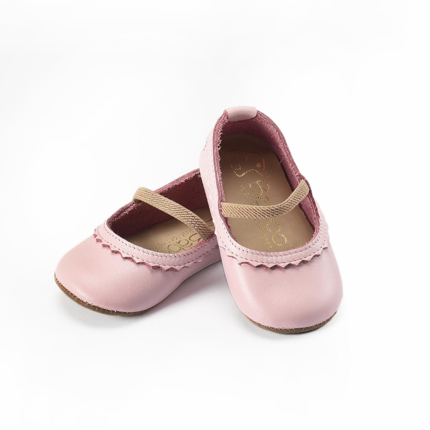 Leather Baby Booties Pink - EFENDINA PAZAR - BABOO - 8691810001442