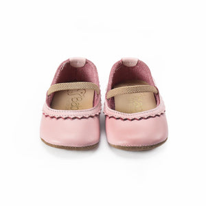 Leather Baby Booties Pink - EFENDINA PAZAR - BABOO - 8691810001442