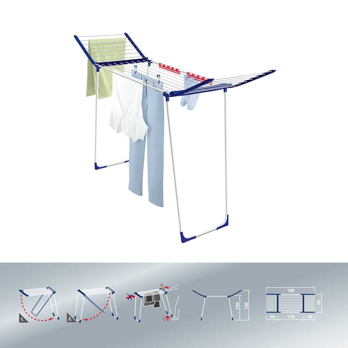 Leifheit Solid Maxx Pegasus Clothes Dryer 180 - EFENDINA PAZAR - LEIFHEIT - 4006501816504