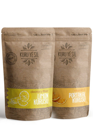 Kuru Yeşil Dried Orange 50 g and Dried Lemon 50 g