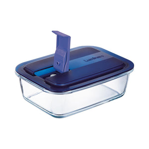 Luminarc Temp Easy Box Rectangular 122 CC Blue Cover - EFENDINA PAZAR - LUMINARC - 0883314781175
