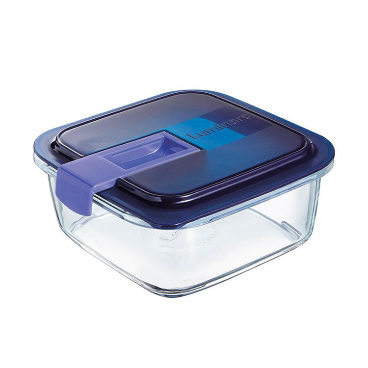 Luminarc Temp Easy Box Square 76 CC Blue Cover - EFENDINA PAZAR - LUMINARC - 0883314781205