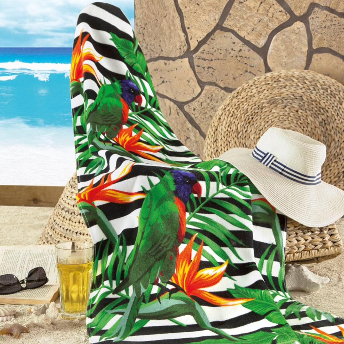 Parrot Velvet Beach Towel