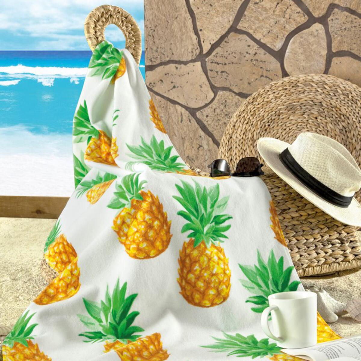 Pineapple Velvet Beach Towel