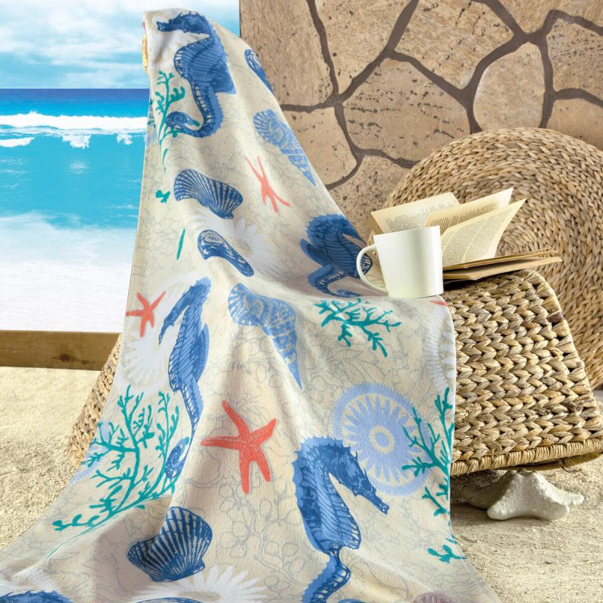 Seahorse Velvet Beach Towel