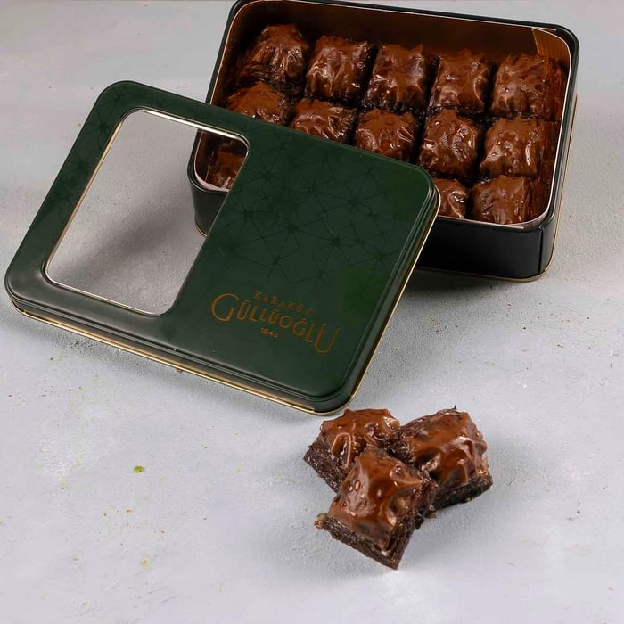 Karaköy Güllüoğlu Chocolate Baklava in Metal Box