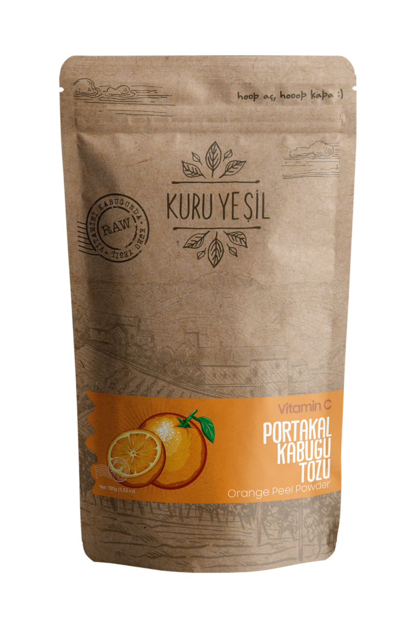 Kuru Yeşil Dry Green Orange Peel Powder 100 g