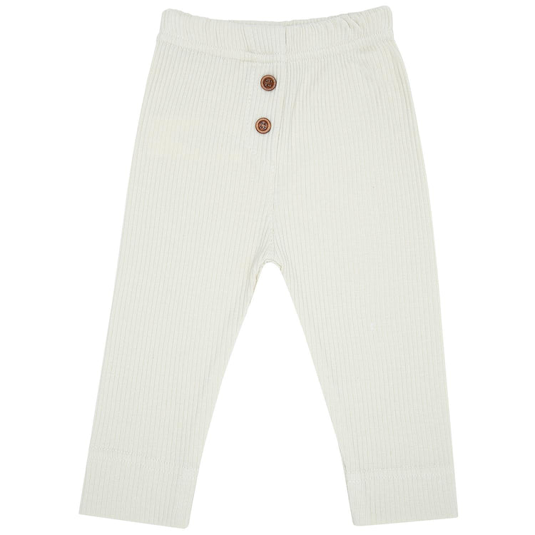Modal Fabric Baby and Children Trousers Leggings Cream - EFENDINA PAZAR - BABOO - 