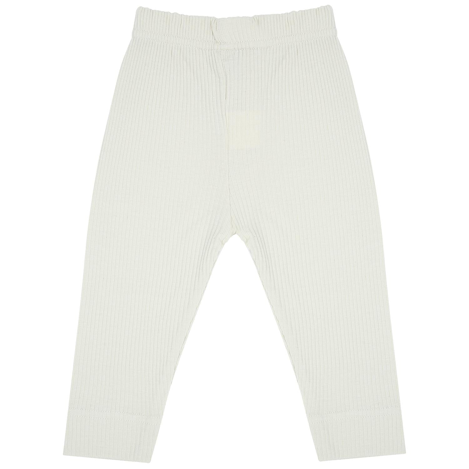 Modal Fabric Baby and Children Trousers Leggings Cream - EFENDINA PAZAR - BABOO - 