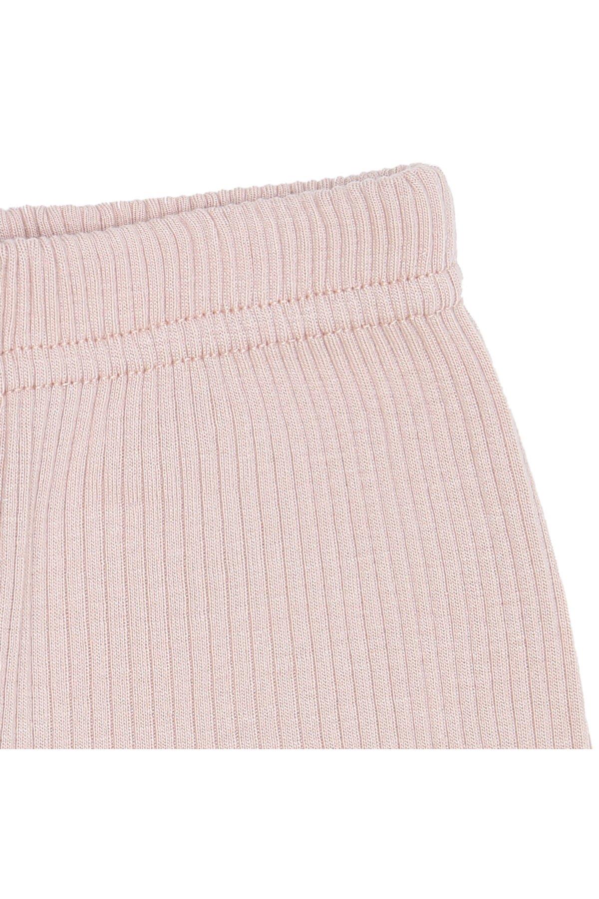 Modal Fabric Baby and Children Trousers Leggings Pink - EFENDINA PAZAR - BABOO - 8682291511773