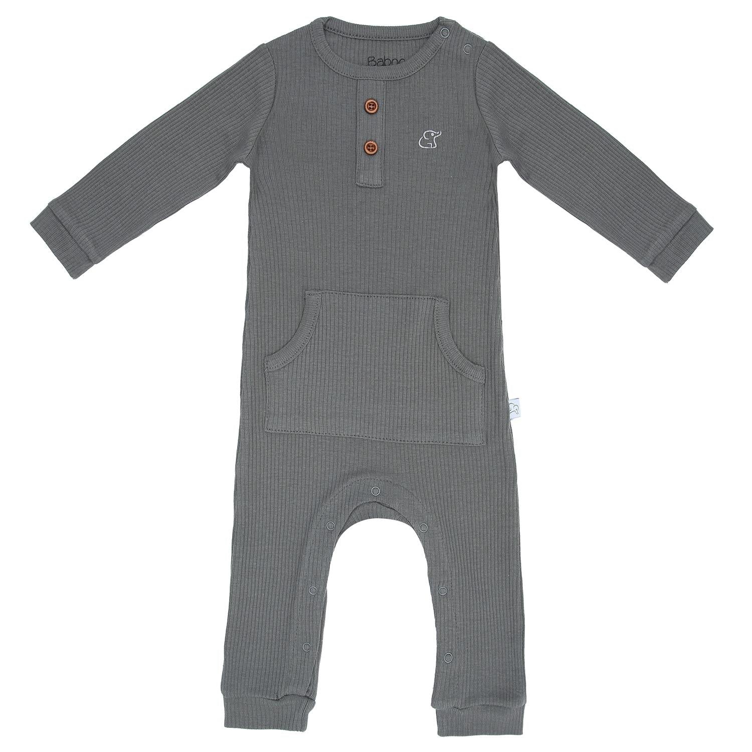 Modal Fabric Baby and Children Overalls Gray