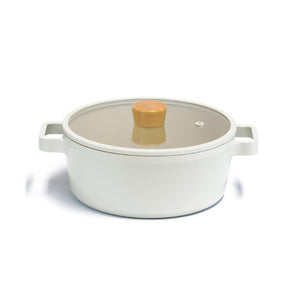 Neoflam Fika Cast Aluminum Pot with Glass Lid 22 Cm - EFENDINA PAZAR - NEOFLAM - 8806179654646