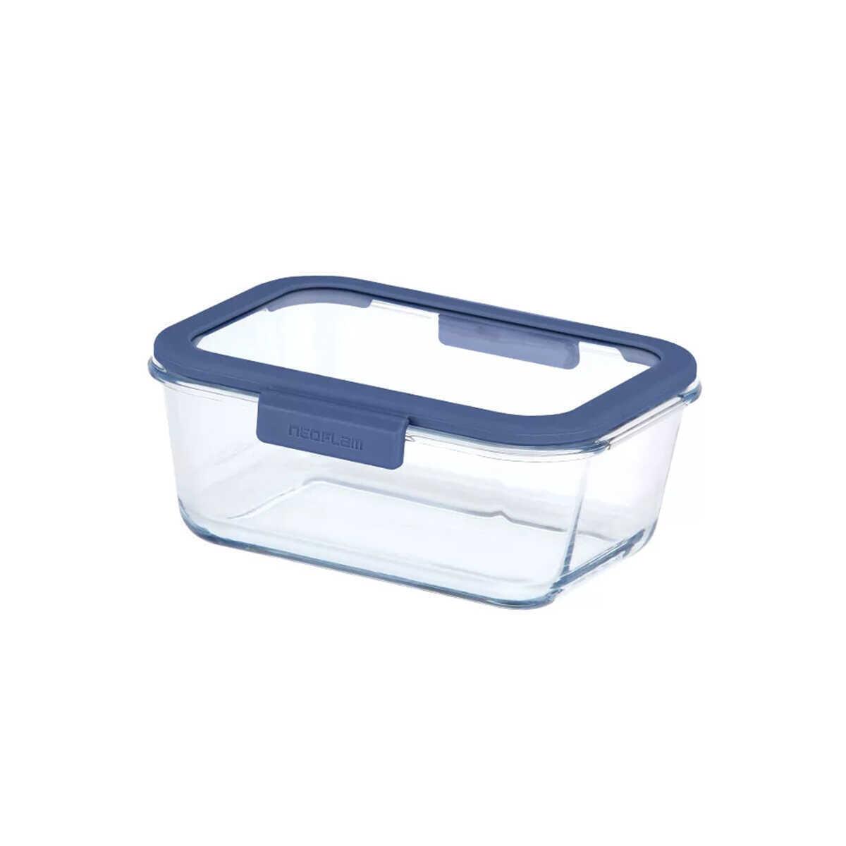 Neoflam Fika Glace Glass Storage Container Blue 800 ml - EFENDINA PAZAR - NEOFLAM - 8809358916108