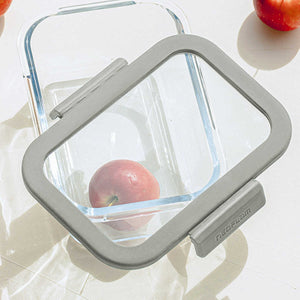 Neoflam Fika Glace Gray Rectangular Storage Container 1200 ml - EFENDINA PAZAR - NEOFLAM - 8809358916078